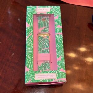 Lilly Pulitzer Pink Silicone Apple Watch Band NIB
